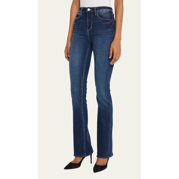 L'Agence Selma Baby Bootcut Jeans 30 10 Columbia High Rise Dark Wash Boot Cut - Picture 2 of 7